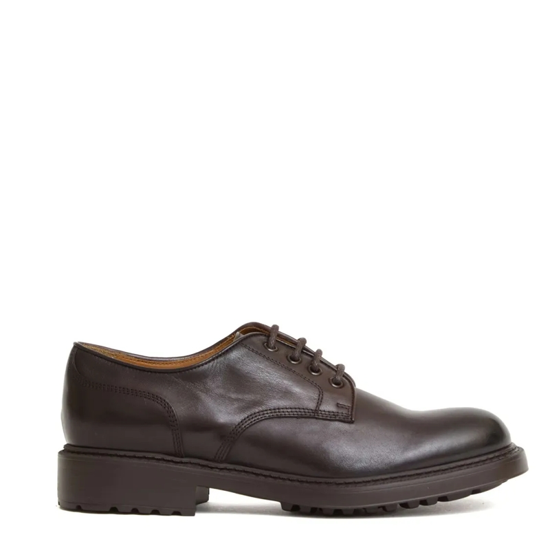 Doucal's Schnürschuhe Brown Leather Derby Shoes With Ultra-Light Rubber  Brown