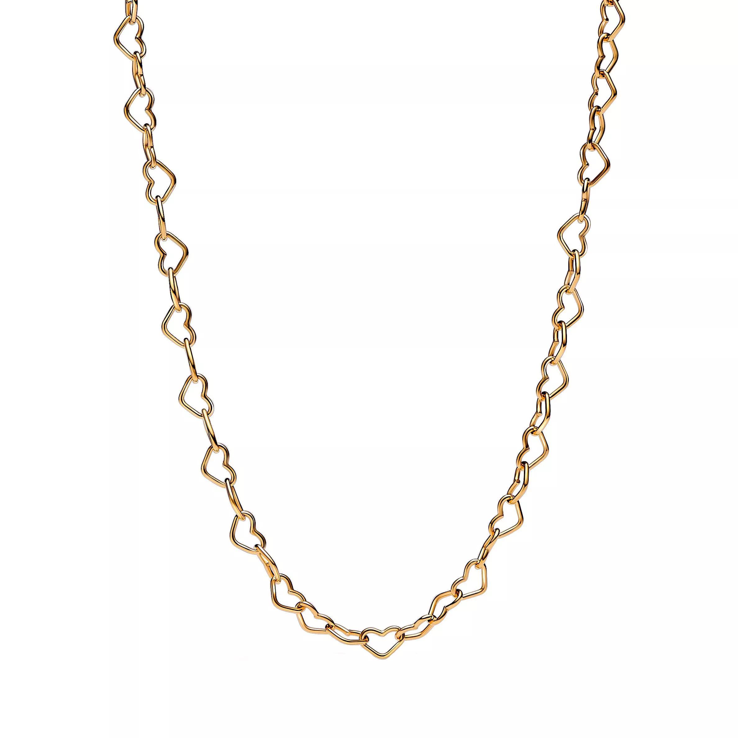 Pandora Women's Gold Necklaces - Heart 14K -Plated Collier - Necklaces For Unisize