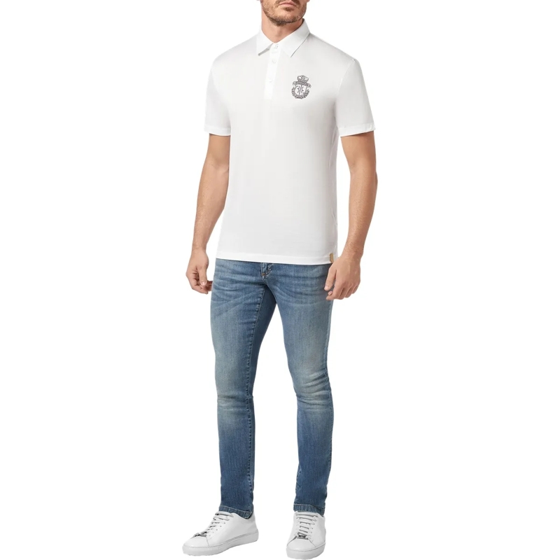 BILLIONAIRE Top Poloshirt Crest weiss(Image 3)