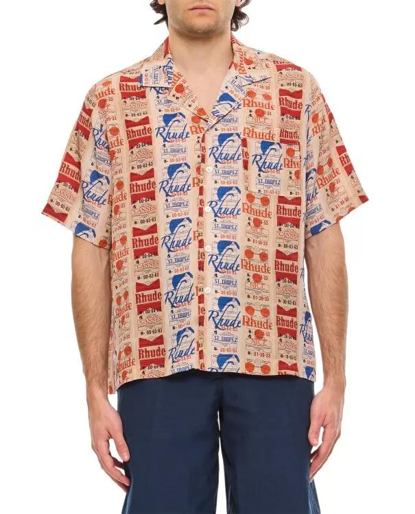 Rhude - Voyage De Rhude Silk Shirt - Größe L - multi