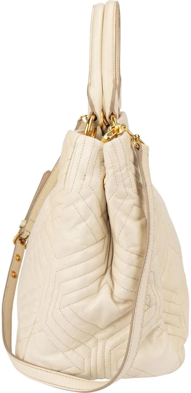 Thumbnail - Miu Miu Crossbody Bags - Miu Miu Quilted Leather City Handbag - Gr. unisize - in Weiß - für Damen