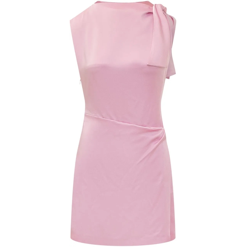 MSGM Minikleid Abito Corto Monospalla con Drappeggio rose