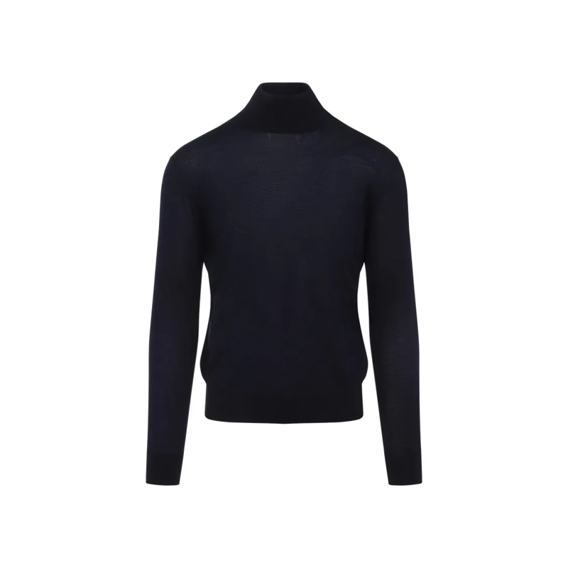 Saint Laurent Trui Wool, Cashmere, And Silk Blend Sweater Blue