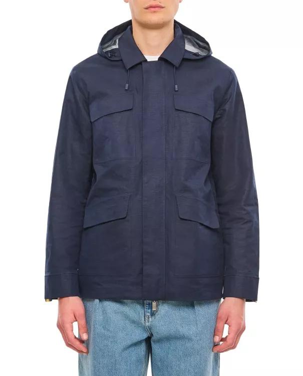 K-Way - Erhal Linen Blend Jacket - Größe XL - blue