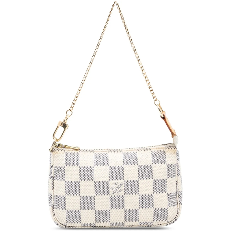 Louis Vuitton Tote Damier Azur Mini Pochette Accessoires weiß