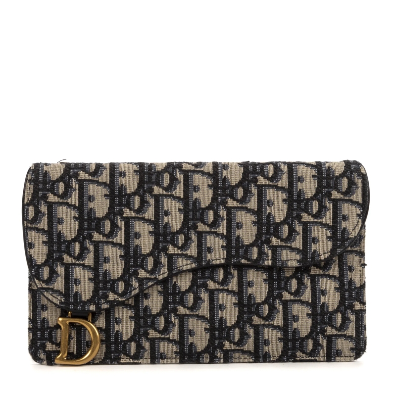 Christian Dior Crossbody Bag Saddle Pouch Wallet marineblau