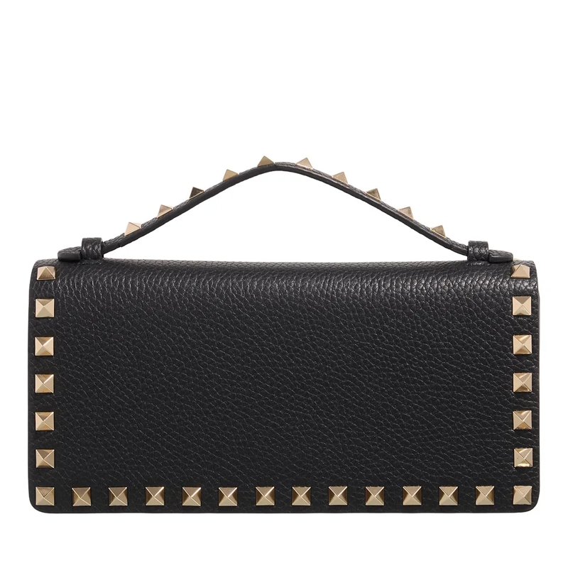 Valentino Garavani Wallet On A Chain Wallet with Strap Rockstud Nero