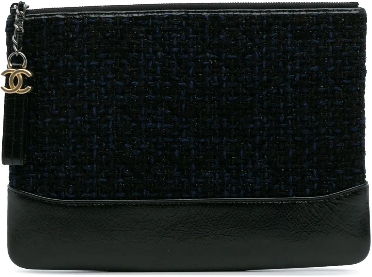 Chanel Clutches - Medium Tweed and Calfskin Gabrielle O Case Clutch - Gr. unisize - in Blau - für Damen