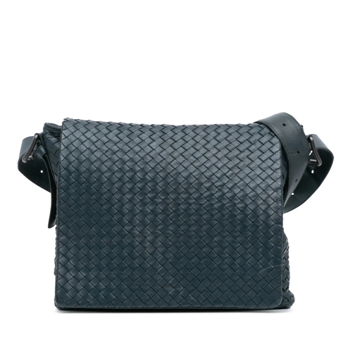Bottega Veneta Sac à bandoulière 2012-2024 Nappa Intrecciato Flap Crossbody blau (Image 2)