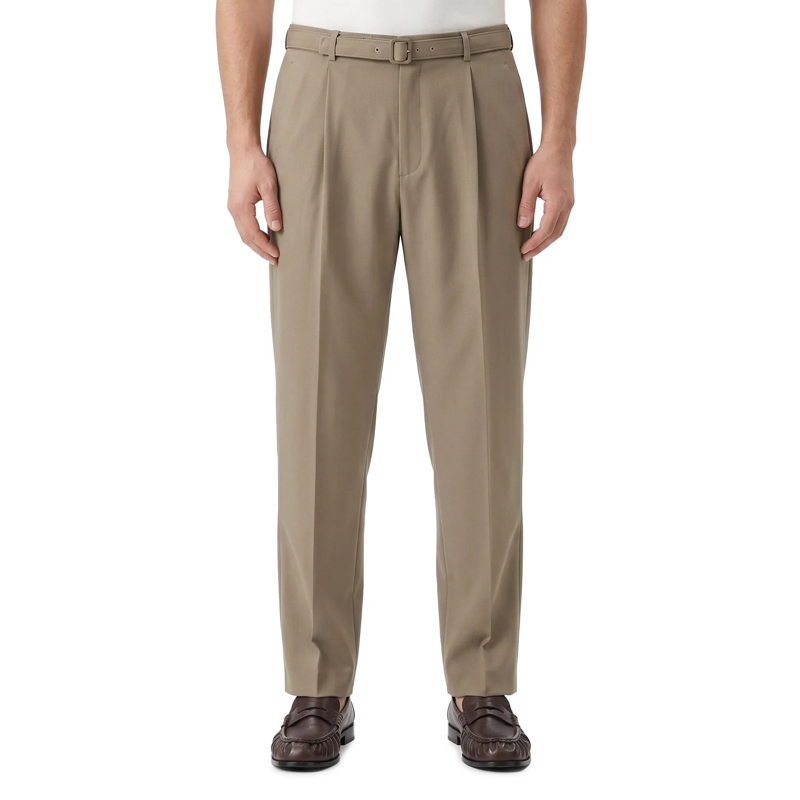 Saint Laurent  Slim-Fit Hose aus Wolle & Mohair beige(Image 2)