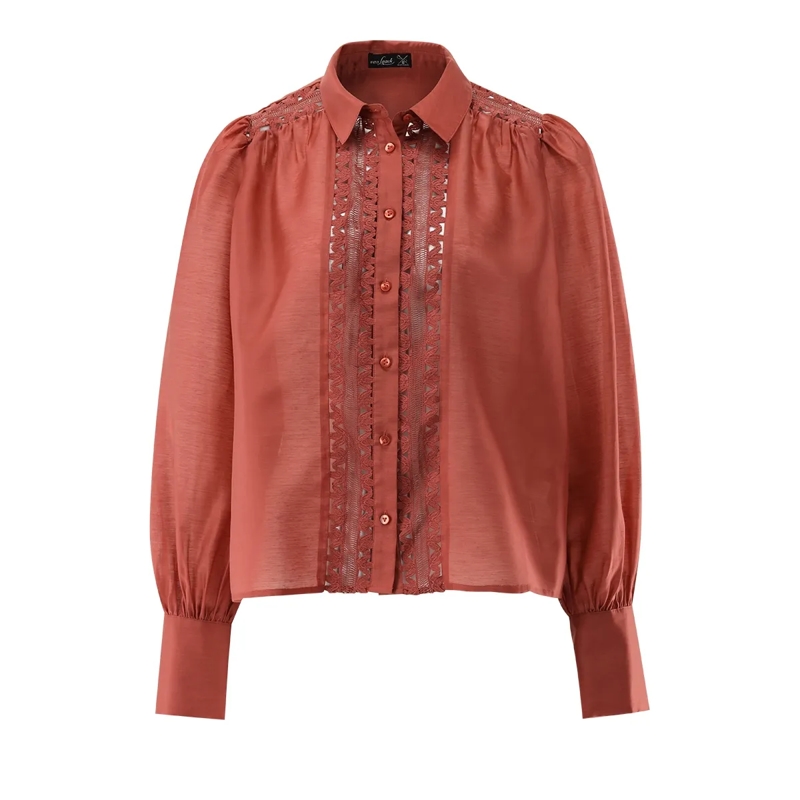 VAN LAACK Bluse Bluse Modern Fit Uni orange