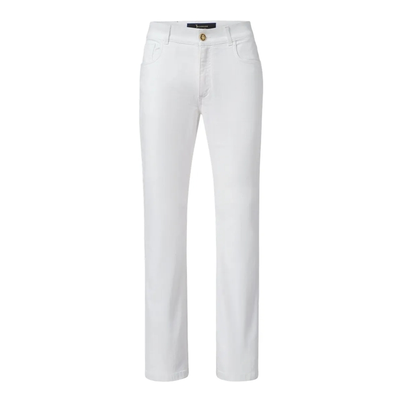 BILLIONAIRE Jeans mit geradem Bein Jeans Regular Fit Statement weiss