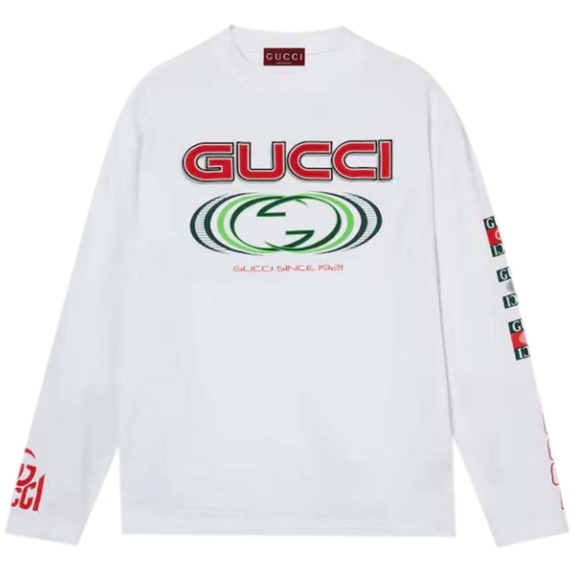 Gucci T-Shirt Gucci Jersey Longsleeve 'Wit' weiß