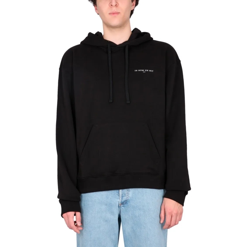 Ih Nom Uh Nit  Graphic Print Black Sweatshirt Black