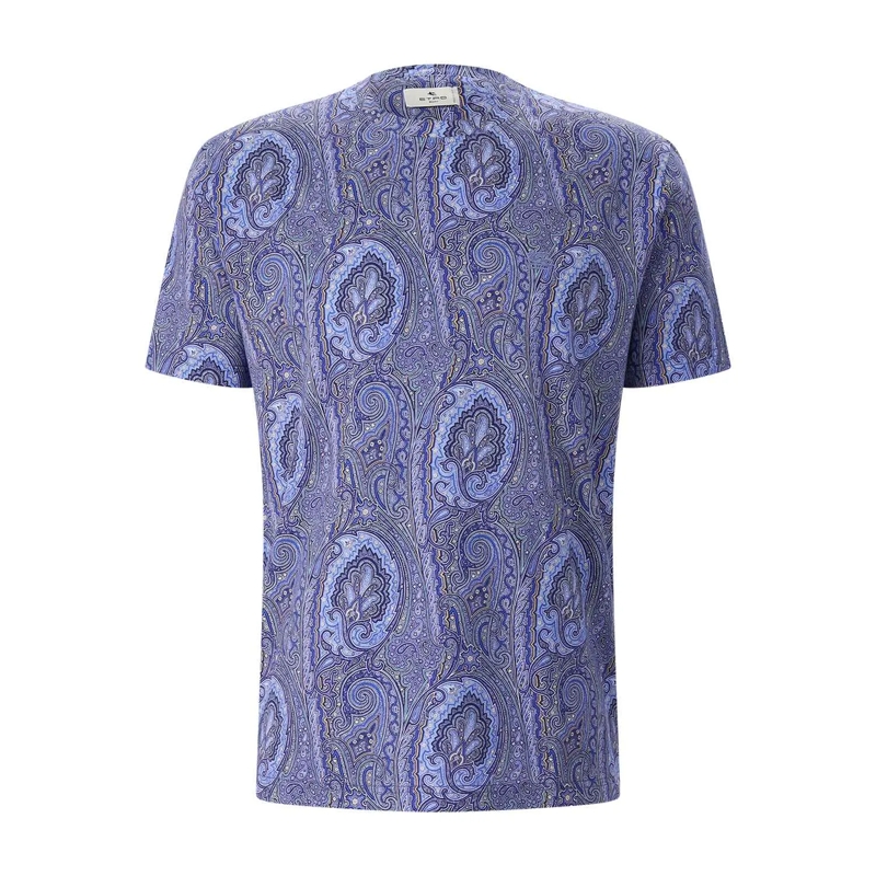 Etro T-Shirt T-Shirt mit Paisley-Muster blau