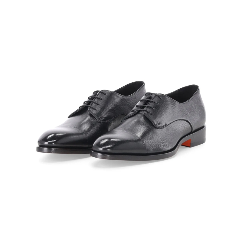 Santoni Schnürschuhe Schnürschuhe aus Leder schwarz