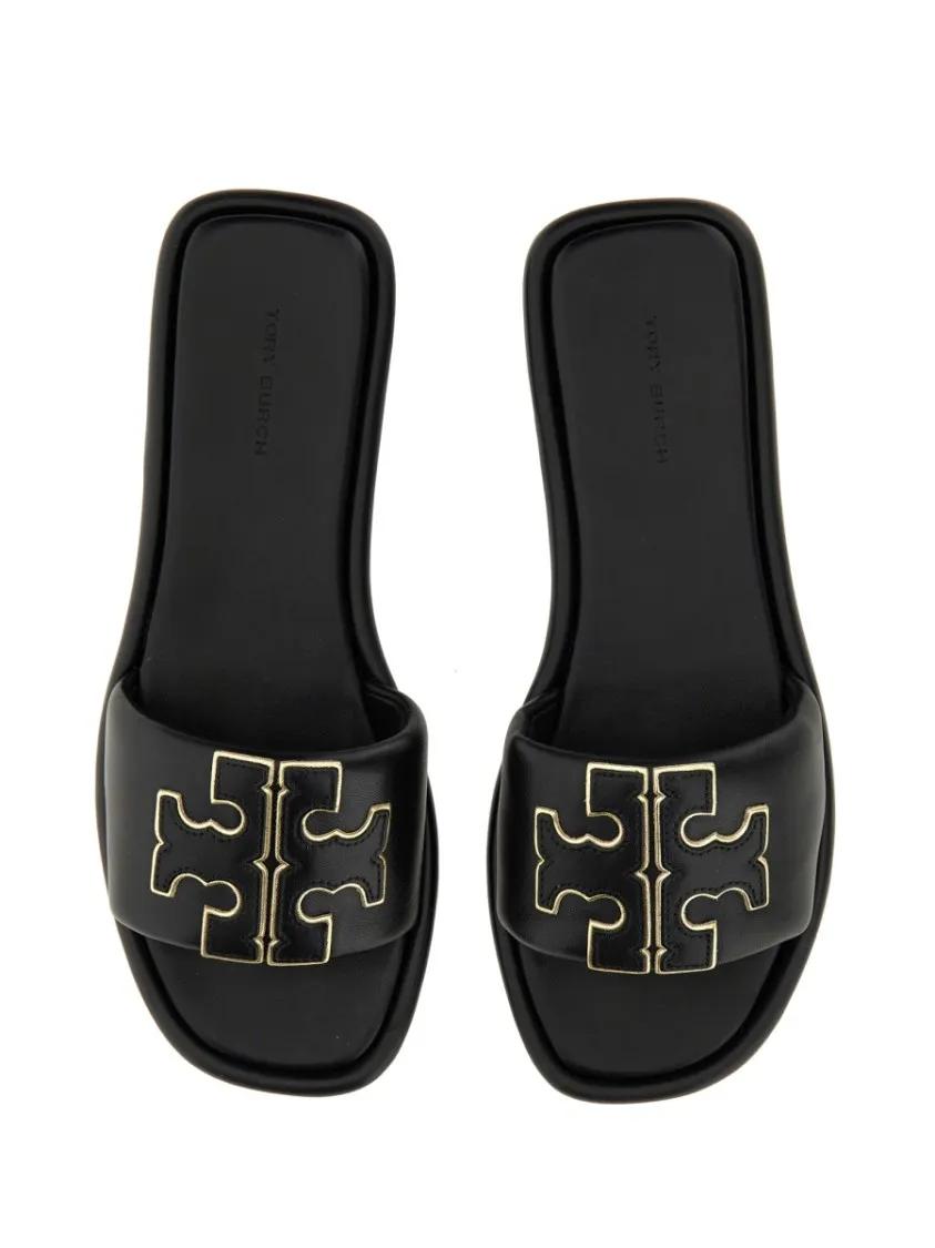 Thumbnail - Tory Burch Sandalen - Double T Sport Slider Sandal - Gr. 6_5 - in Schwarz - für Damen