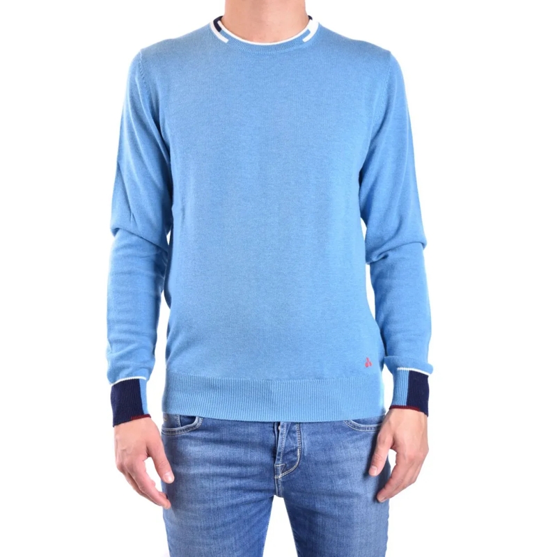 Peuterey Trui Knit Sweater In Soft Blue Blue