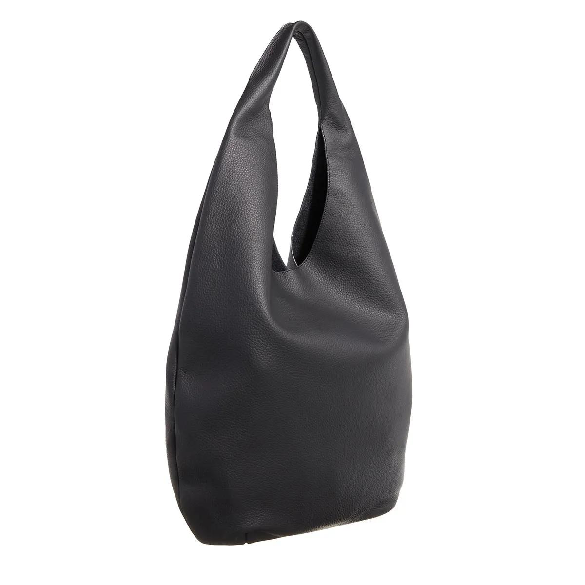 A.p.c. Gestructureerde leren tote tas Black Dames