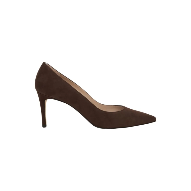 Stuart Weitzman Pumps Pointed Toe Suede Pumps With Stiletto Heel Black