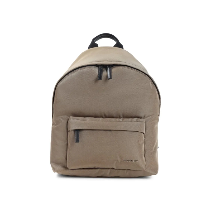 Givenchy Rucksack Rounded Silhouette Backpack With Textured Finish Brown