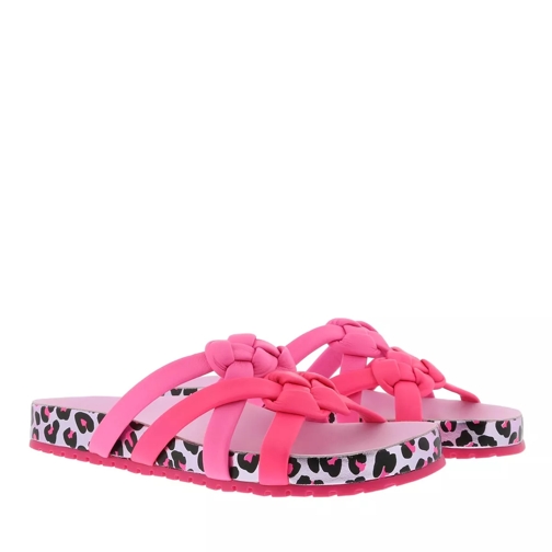 Sophia Webster Ramona Slide Fluro Pink Leopard Slip-in skor