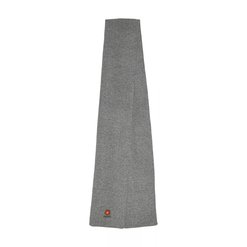 Kenzo Scarves Pearl Grey Wollen Sjaal