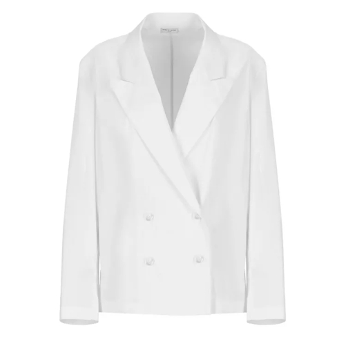 Dries Van Noten White Cotton Double Breasted Blazer White 