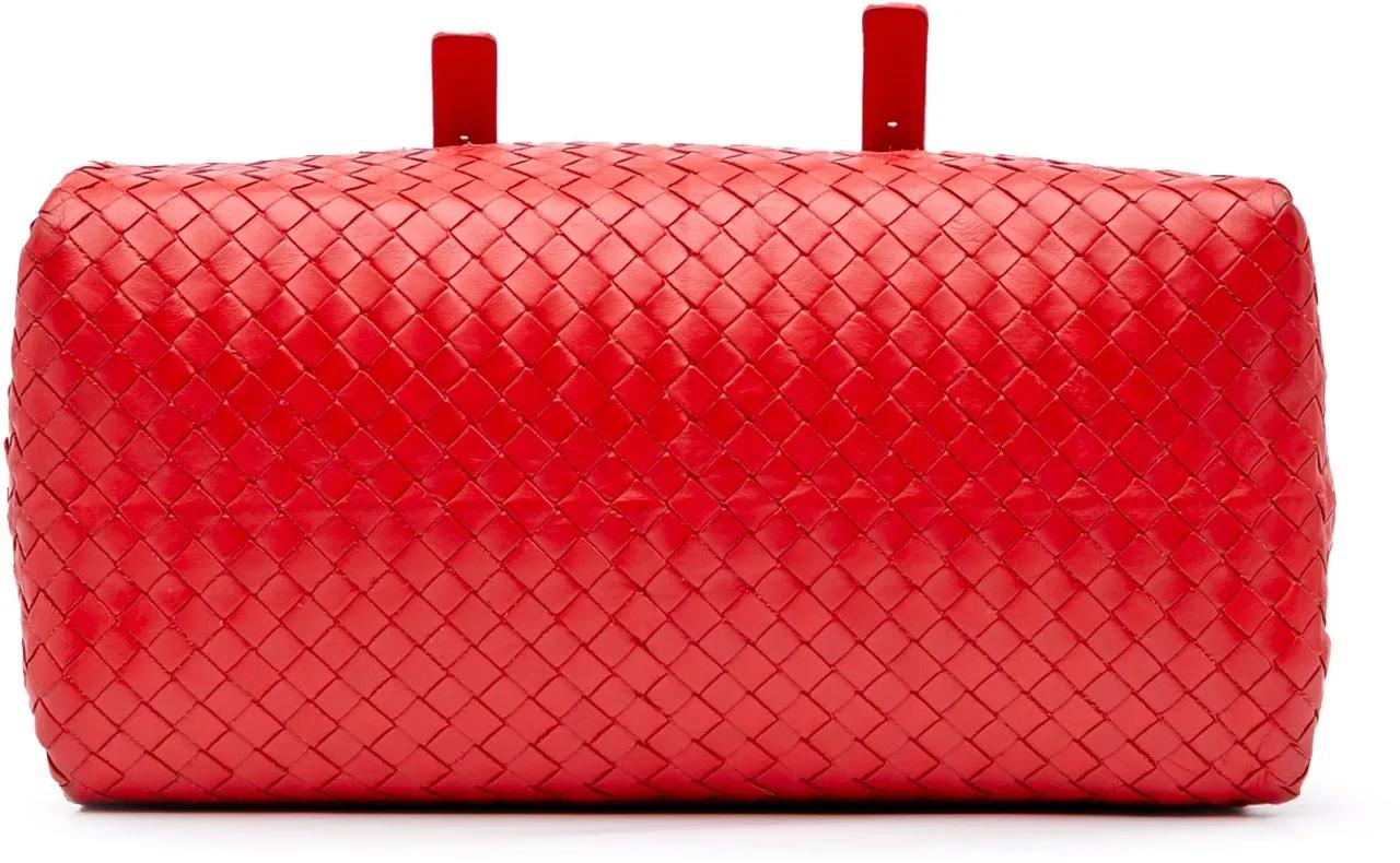 Thumbnail - Bottega Veneta Crossbody Bags - 2012-2024 Nappa Intrecciato Boston Bag - Gr. unisize - in Rot - für Damen