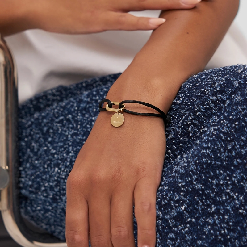 Copenhagen Armband Edelstahl Fabric Link schwarz(Image 2)