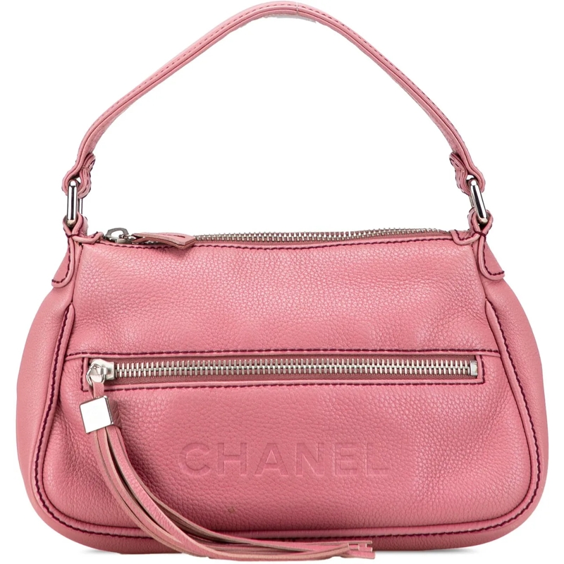 Chanel Sac à bandoulière Calfskin LAX Front Pocket Shoulder Bag rose