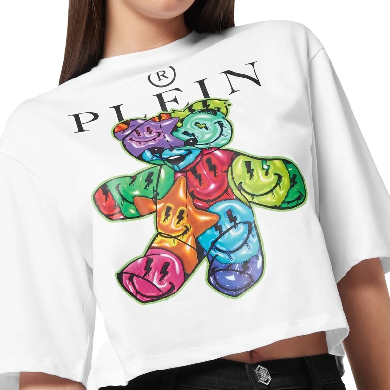 Philipp Plein T-Shirt T-Shirt Rundhalsausschnitt Ss Teddy weiss(Image 5)