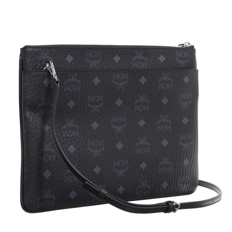 MCM Pochette Visetos Flat Pouch Medium Black(Image 2)