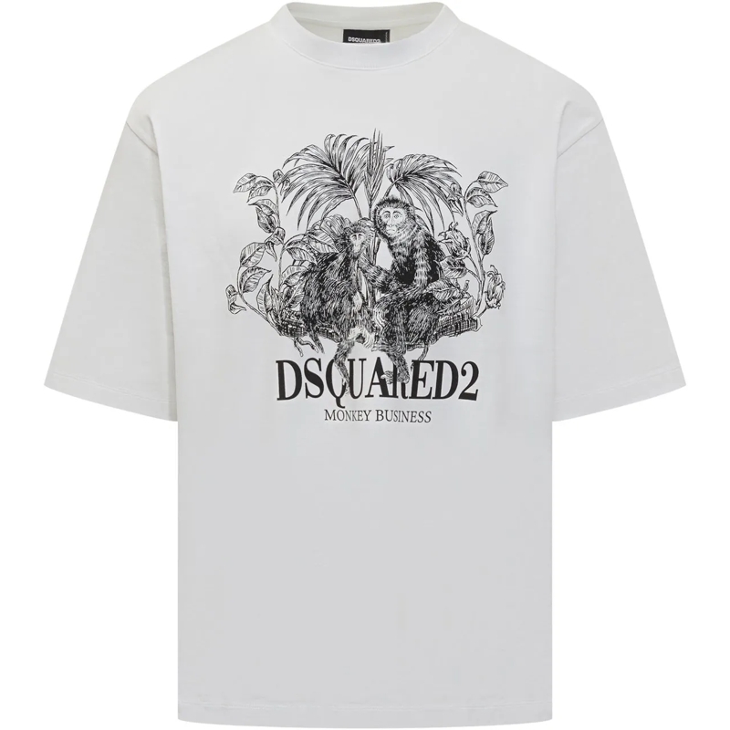 Dsquared2 T-shirt T-Shirt Monkey Business weiß