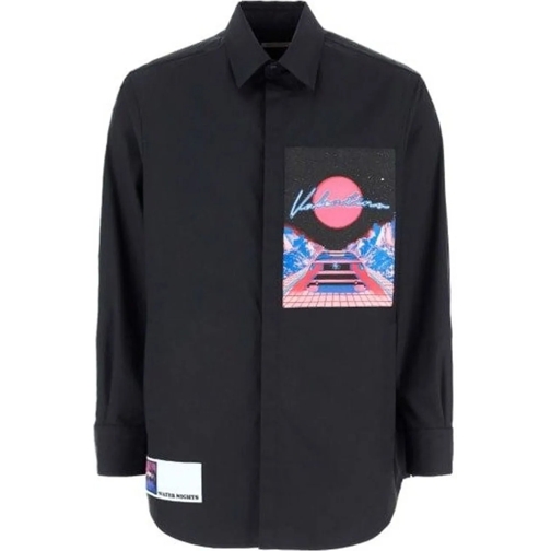 Valentino Legere Oberteile Valentino Logo Patch Shirt schwarz