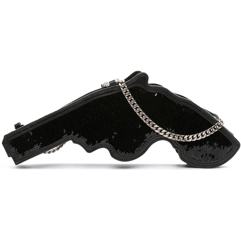 Saint Laurent Schultertasche Sequined Bo Gun Chain Crossbody schwarz