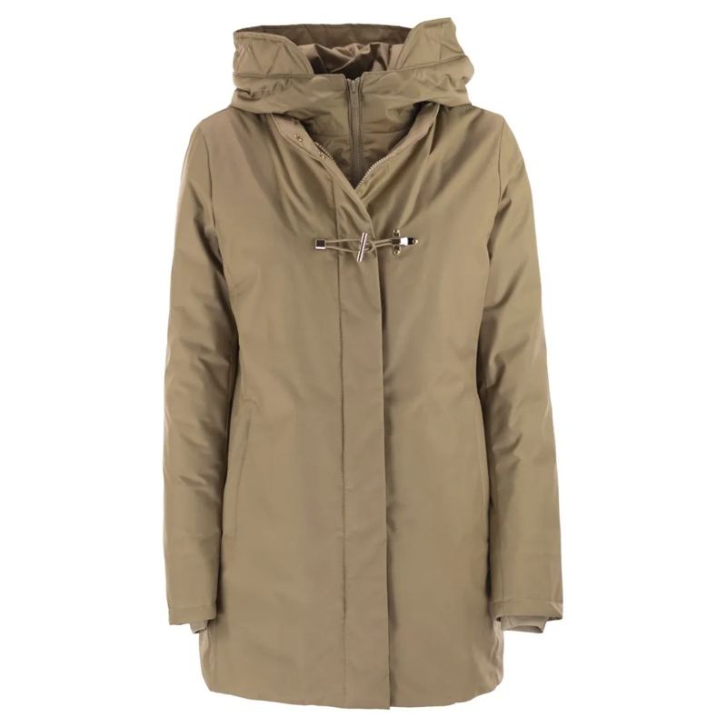 Fay Parka Technical Gabardine Toggle Coat Neutrals