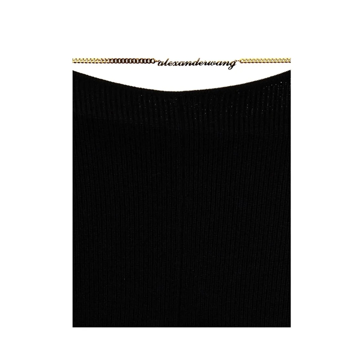 Alexander Wang 'Gold Nameplate Chain' Pants Black