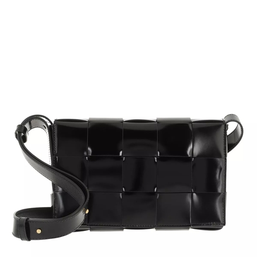 Bottega Veneta Cassette Shoulder Bag Black Crossbody Bag
