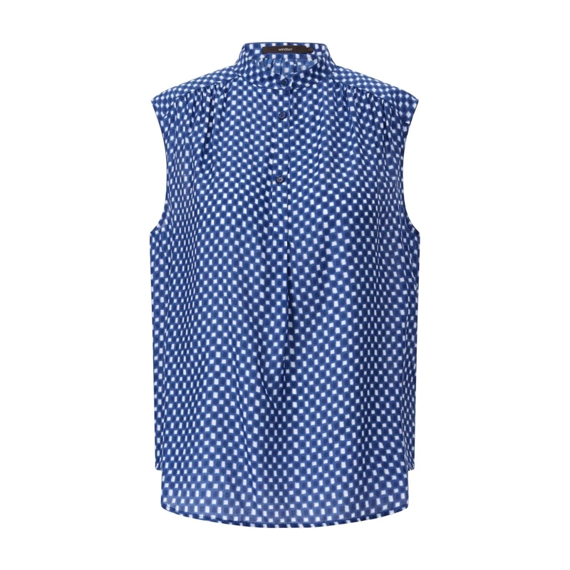 windsor. Bluse Ärmellose Bluse mit Muster Blau