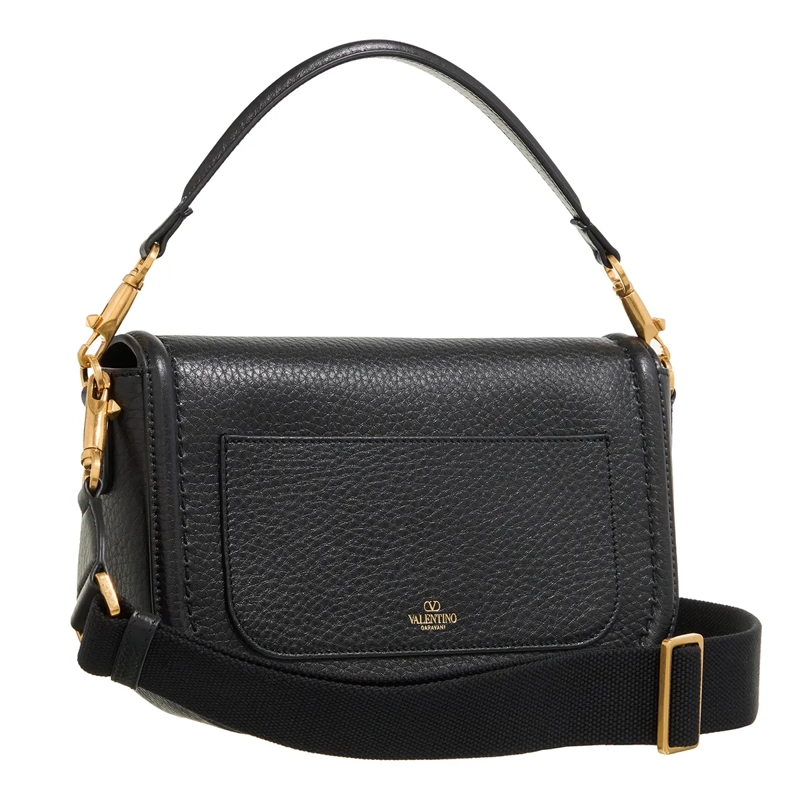 Valentino Garavani Crossbody Bag Shoulder Bag Alltime Brass Logo Nero(Image 4)