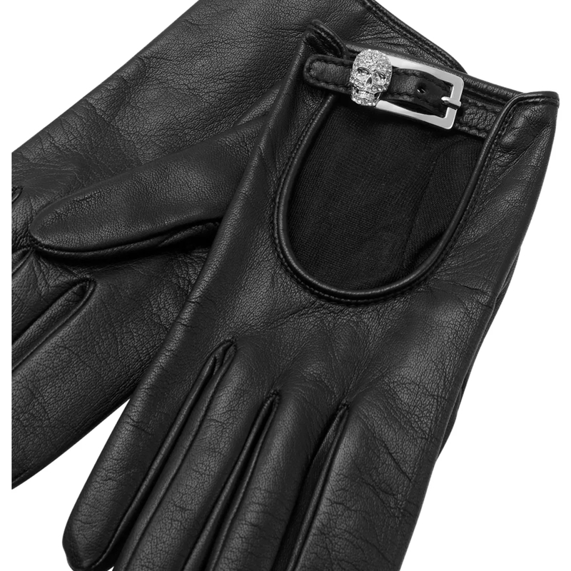 Philipp Plein Handschuhe Handschuhe Skull Mit Schmucksteinen schwarz(Image 3)