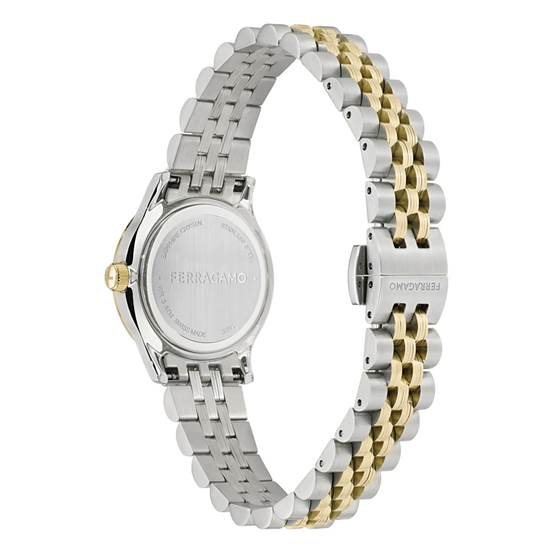 Salvatore Ferragamo Quarzuhr Quarz-Analoguhr Duo Mini silber(Image 3)