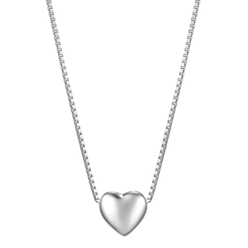 Glanzstücke München Mittellange Halskette Sterling Silber Halskette Herz silber