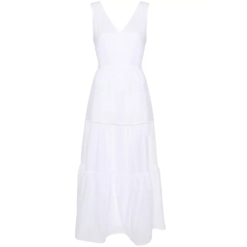 Peserico White Bead-Detail Midi Dress White 