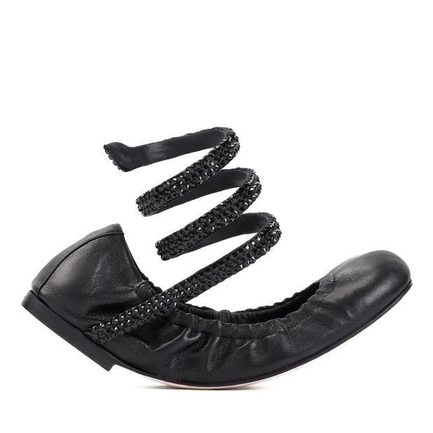 Thumbnail - Black Lamb Leather Ballerinas - Gr. 37 (EU) - in Schwarz