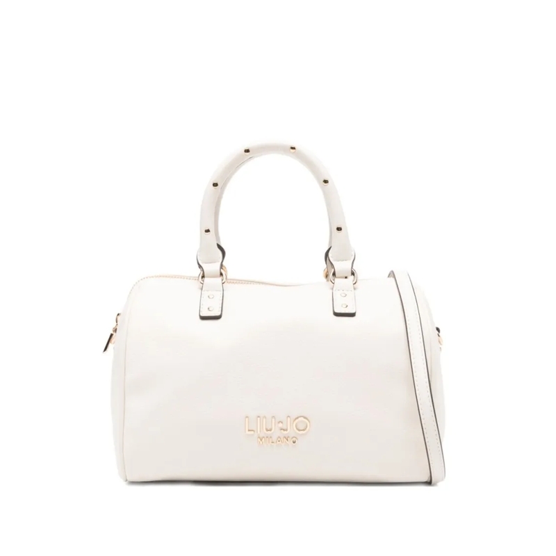 LIU JO Sac à bandoulière Cylindrical Handbag With Gold-Tone Accents White
