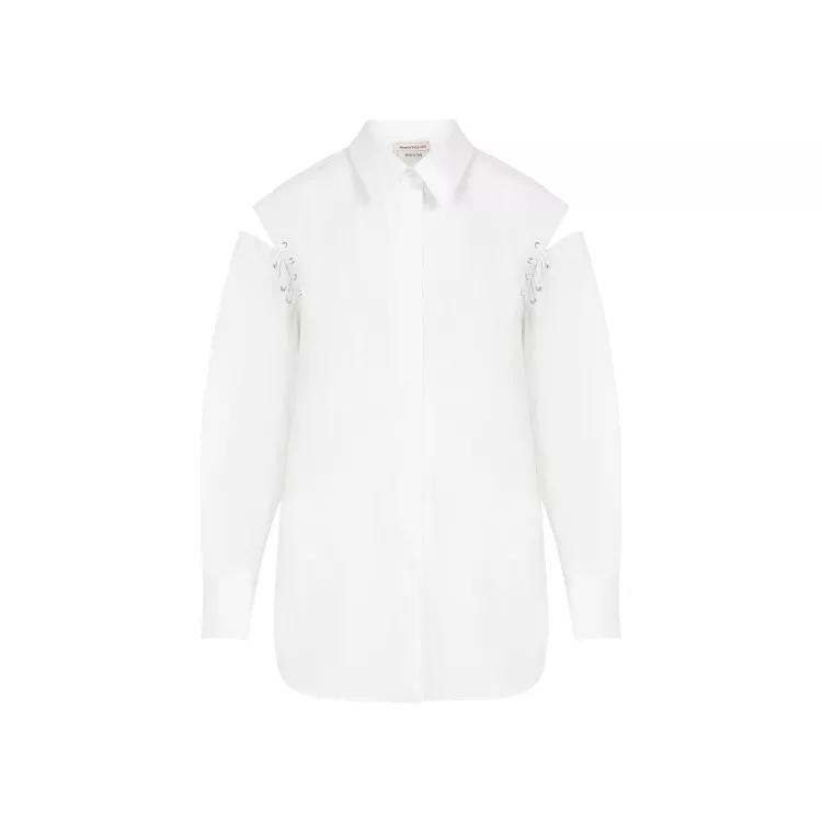 Alexander McQueen - Optical White Cotton Shirt - Größe 42 - white