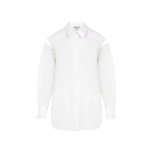 Alexander McQueen Optical White Cotton Shirt White 