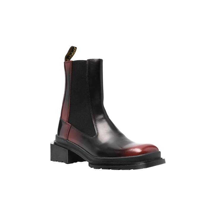 Black and red chelsea boots clearance
